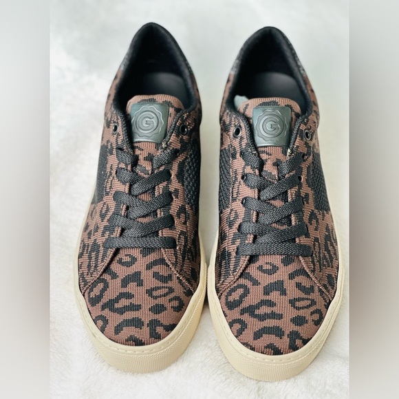GREATS Brooklyn The Royale Knit Leopard Print Sneakers Size 8.5 W - Picture 2 of 9